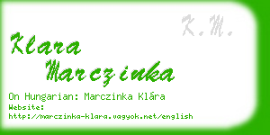 klara marczinka business card